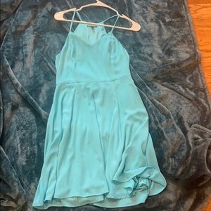 Blue spaghetti strap dress